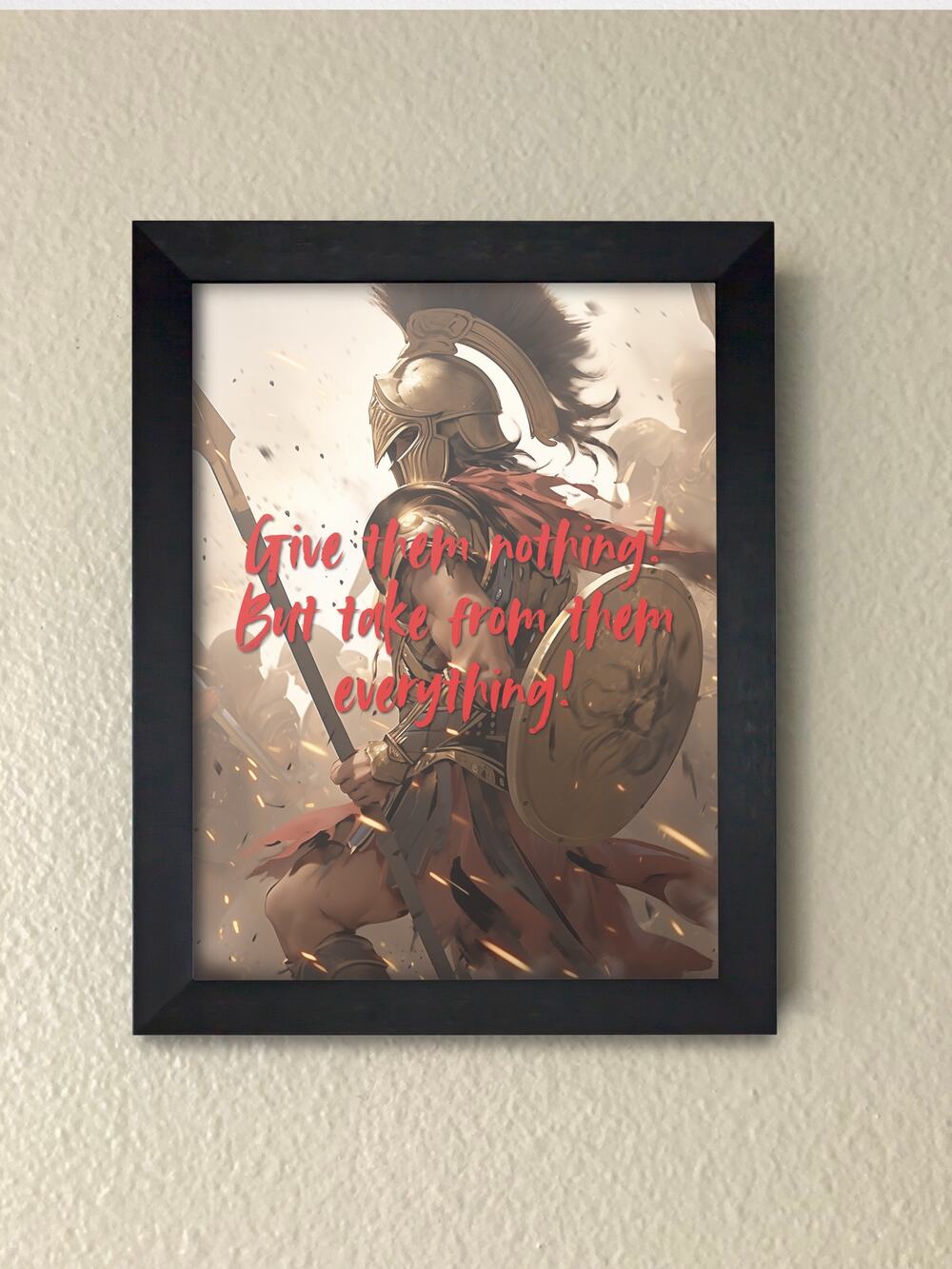 300 Movie Quote Framed Wall Art | Spartan Decor